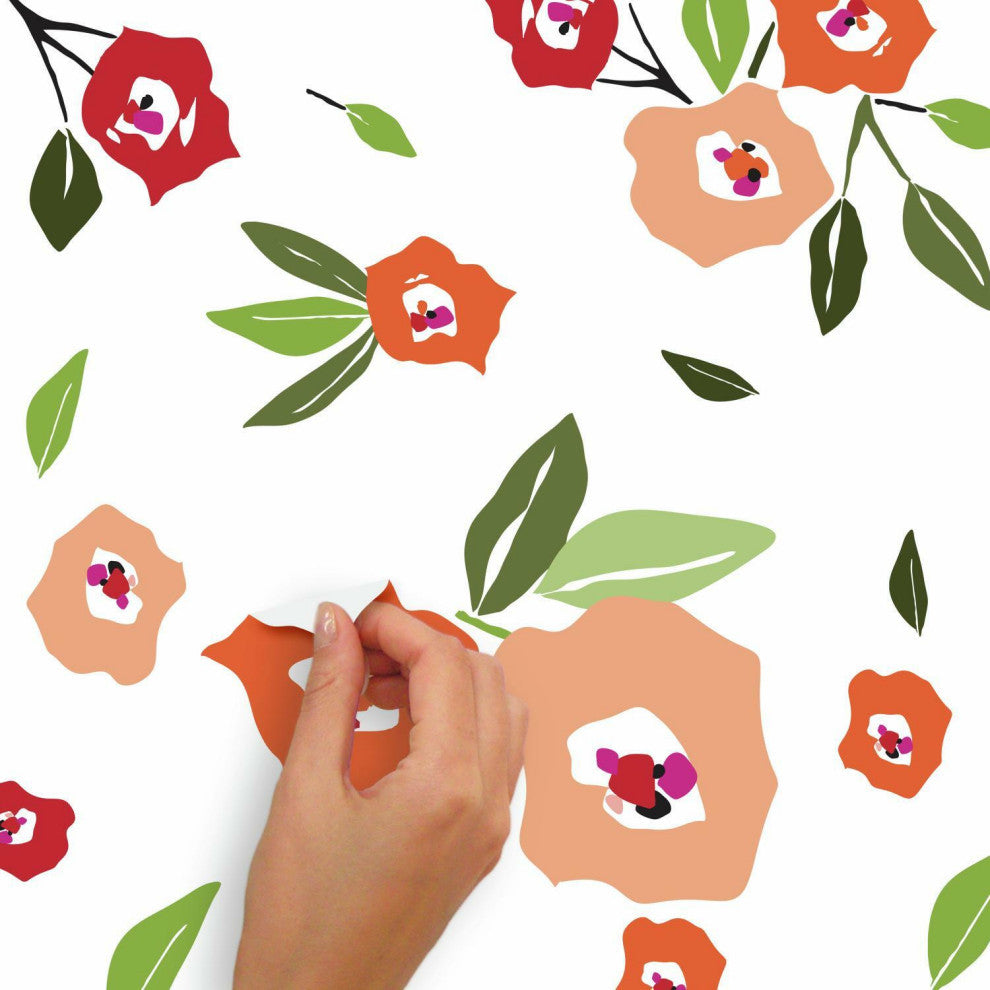 Jane Dixon Floral Peel And Stick Wall Decals