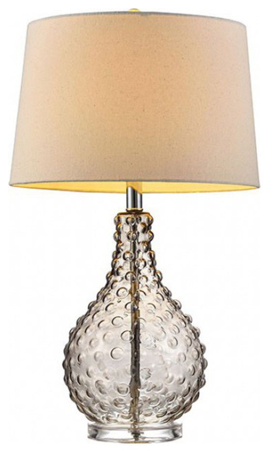 GIA Contemporary  Castle Rock Glass Table Lamp, Translucent