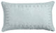 Stella Faux Silk Velvet Embroidered Lumbar Pillow, 14"x24", Icy Blue
