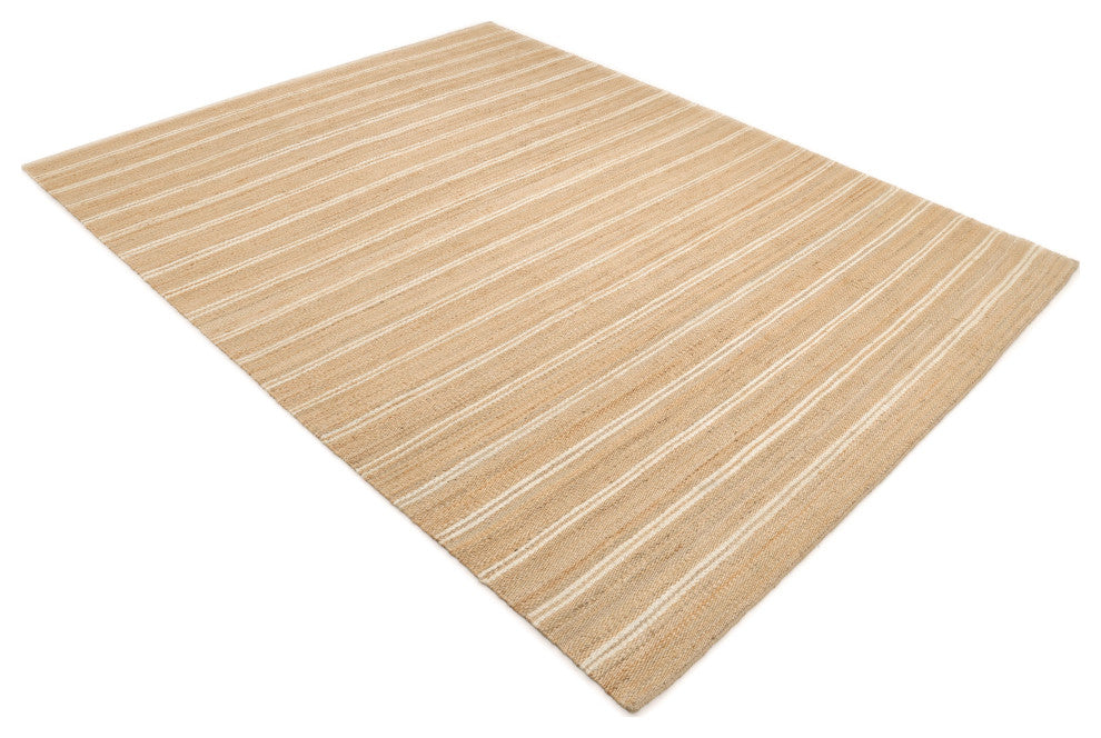 Lilly Handmade Area Rug Brown, 5' 0" X 8' 0"