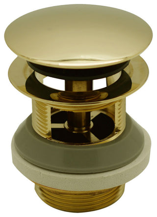 Tip Toe Integrated Overflow Bath Drain In Polished Brass, Polished Brass