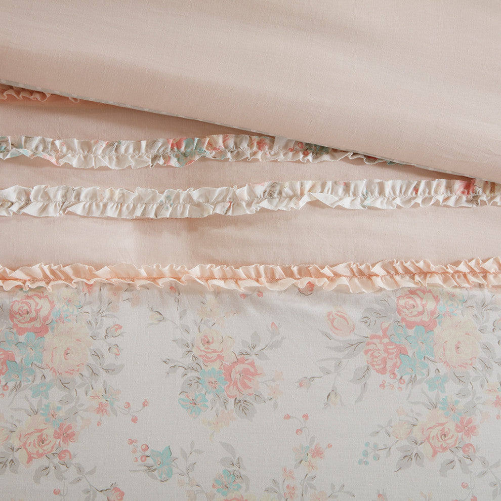 Madison Park Serendipity Cotton Percale Comforter Set, Blush