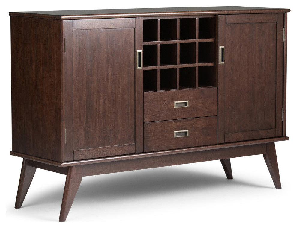 Draper Mid Century Sideboard Buffet and Wine Rack