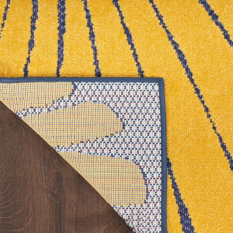 Nourison Aloha 6' x 9' Navy Multicolor Outdoor Area Rug
