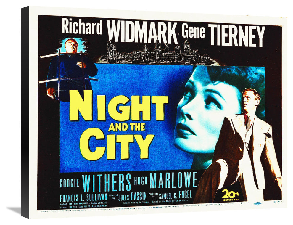 "Night And The City" Stretched Canvas Giclee by Hollywood Photo Archive, 30"x24"