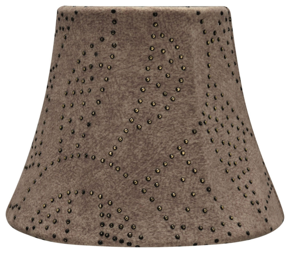 30276-9 Small Bell  Chandelier Clip On Lamp Shade Brown 3"x5"x4"