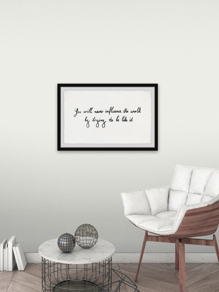 "Influence the World" Framed Painting Print, 12x8