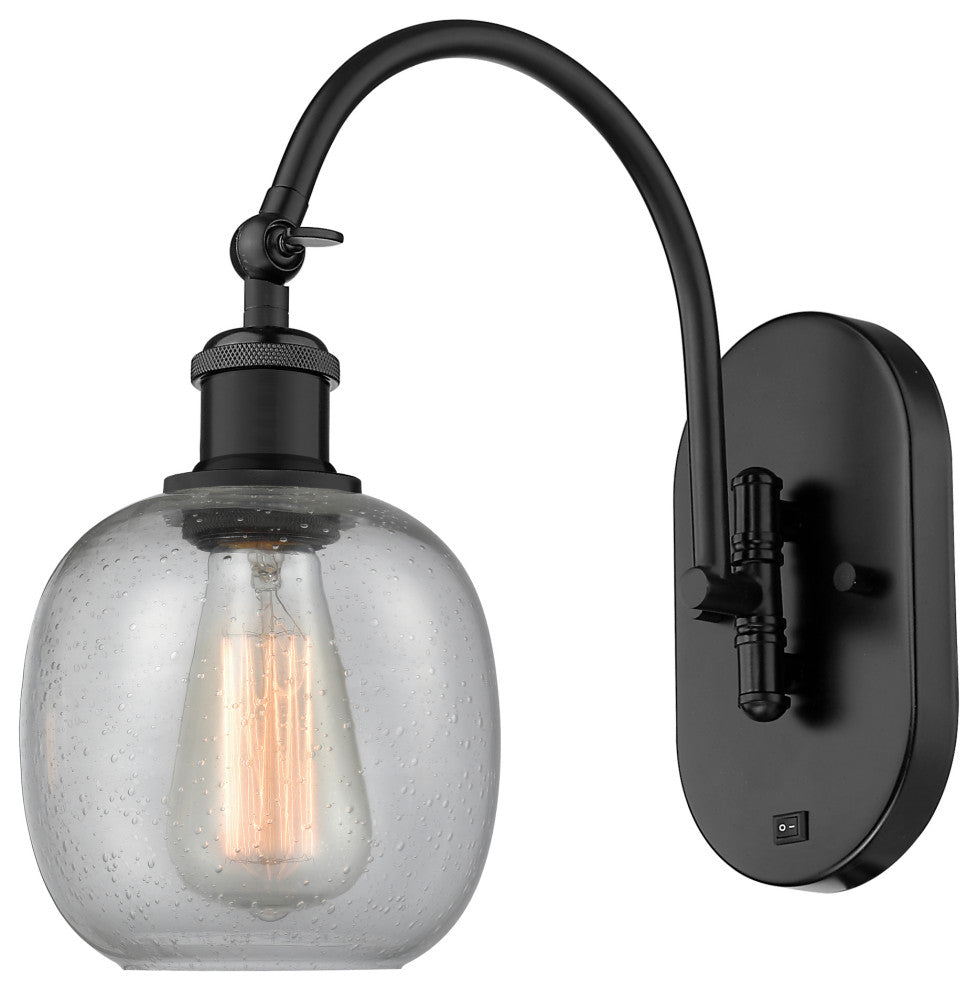 Innovations 518-1W-BK-G104 1-Light Sconce, Matte Black