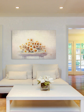 White Daisies Print on Canvas, 114x76 cm