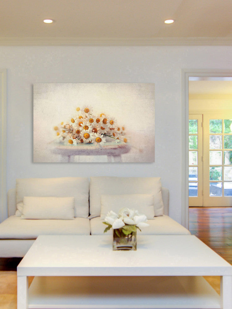 White Daisies Print on Canvas, 114x76 cm
