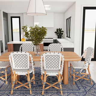 Butler Tenor White & Black Rattan Dining Chair