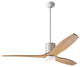 LeatherLuxe Fan, White/Ivory, 54" Maple Blade With LED, Wall/Remote Control
