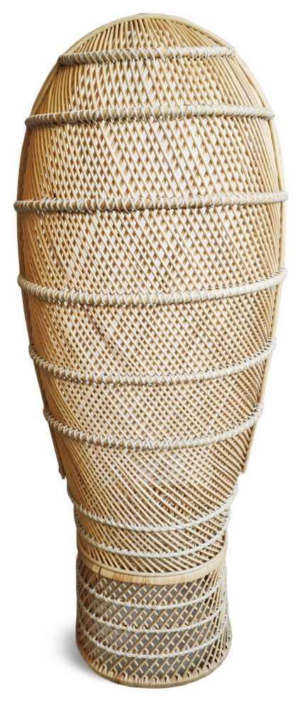 Tall Back Wicker Scoop Chair