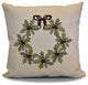 Decorative Holiday Pillow Floral Print, Green, 26"x26"