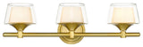 Innovations 311-3W-SG-CLW 3-Light Bath Vanity Light, Satin Gold