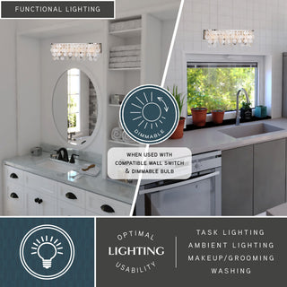 Elsa Capiz Shell 4-Light Vanity Satin Nickel