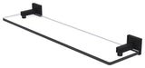 Montero 22" Glass Vanity Shelf, Beveled Edges, Matte Black