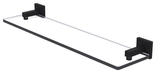 Montero 22" Glass Vanity Shelf, Beveled Edges, Matte Black