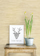 Faux Grasscloth Wallpaper, Green and Taupe, Bolt