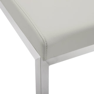 Parma Light Grey Stainless Steel Counter Stool (Set of 2) - Grey
