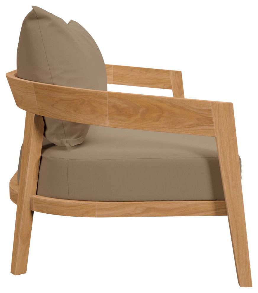 Brisbane Teak Wood Outdoor Patio Loveseat