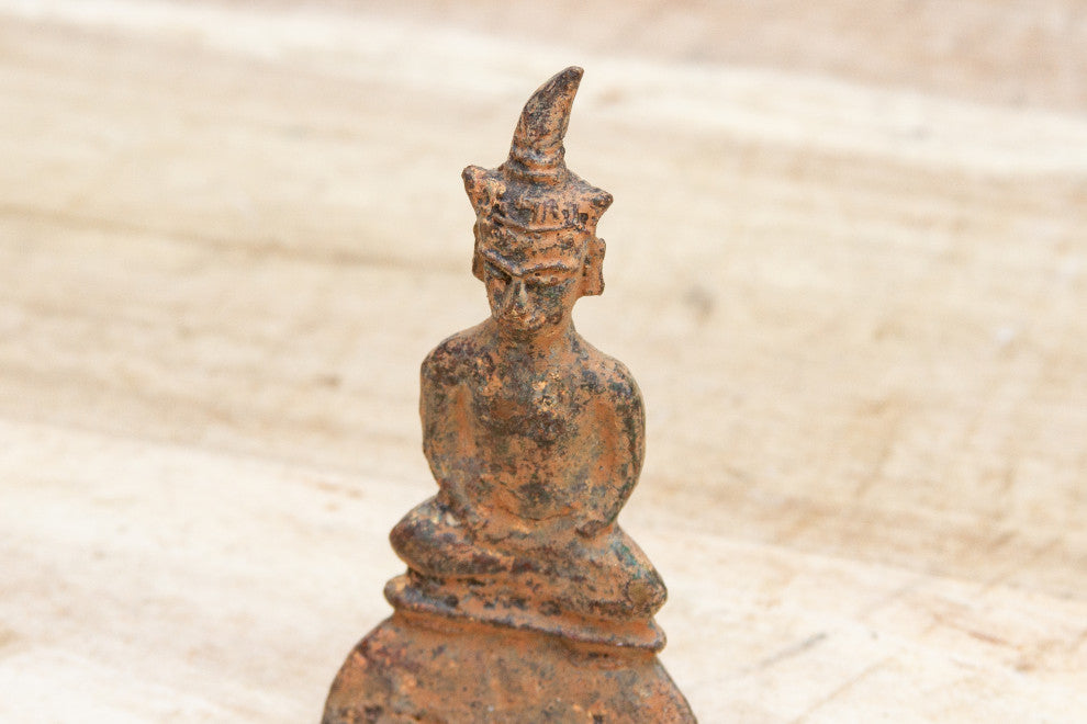 Antique Miniature Patinated Burmese Buddha