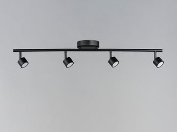 Taylor 4-Light Fixed Rail Track Light, Black