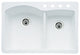 Blanco 440216-4 Diamond 33"x22" Granite Double Bowl Kitchen Sink, White