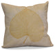 Leaf Study Floral Print Pillow, Gold, 16"x16"