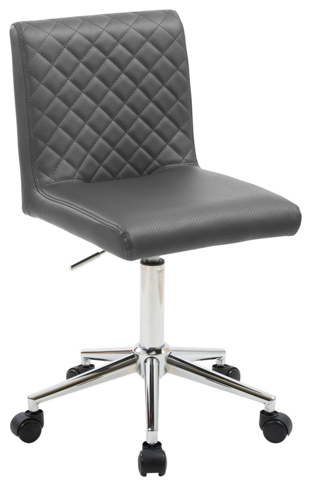 Barry Faux Leather Swivel Office Chair, Gray