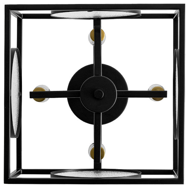 Modern Farmhouse 4- Light Square Water Glass Semi Flush Mount
