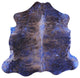 Blue Metallic Cowhide Rug 6' 8" X 6' 11" C2128