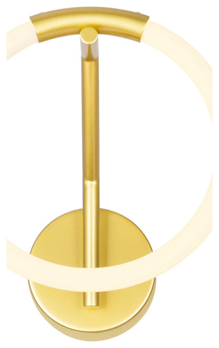 Hoops 1 Light LED Wall Sconce With Satin Gold Finish