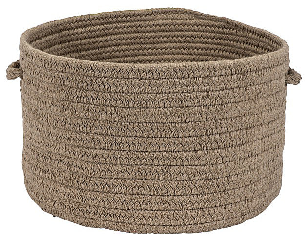 Colonial Mills Basket Sunbrella Solid Alpaca Round