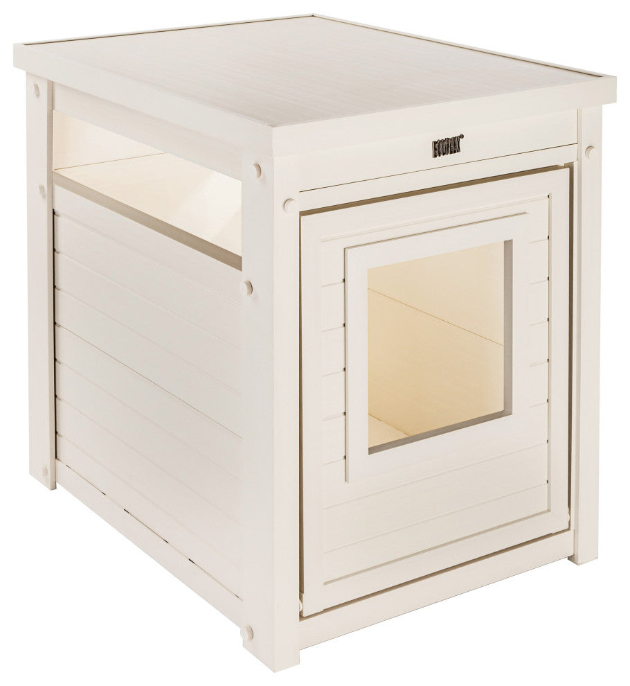 ECOFLEXÂ® Litter Box Cover End Table, Antique White, Standard