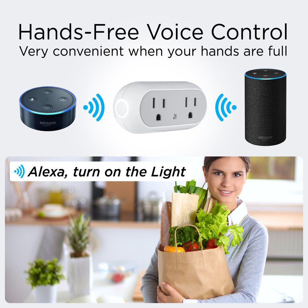 Smart Dual Plug WiFi Remote App Control for Lights and Appliances
