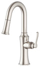 Draper Single Handle Pull-Down Prep Faucet, Stainless Steel