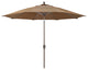 11' Champagne Auto-Tilt Crank Aluminum Umbrella, Terrace Sequoia Olefin