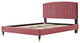 Platform Bed Frame, Queen Size, Pink, Velvet, Modern, Bedroom Guest Suite