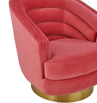 Canyon Hot Pink Velvet Swivel Chair - Pink