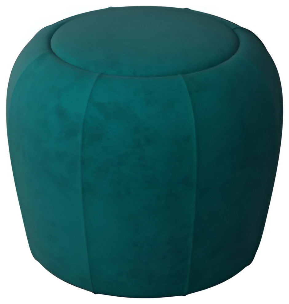 Nordic Makeup Stool Made of Leather, Light Green