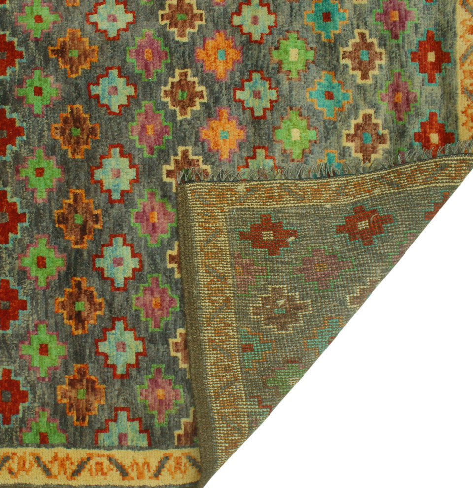 Balochi Fredric Gray/Rust Rug, 4'10x8'0