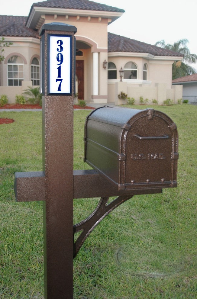 Solar Light Mailbox Package, Bronze