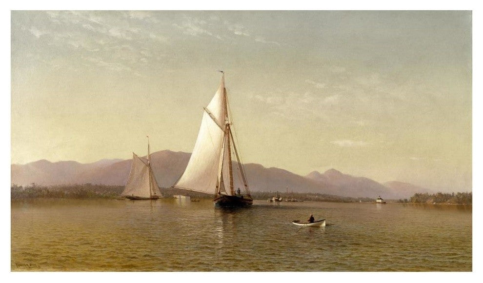 "The Hudson at the Tappan Zee, 1876" Print by Francis Augustus Silva, 38"x23"
