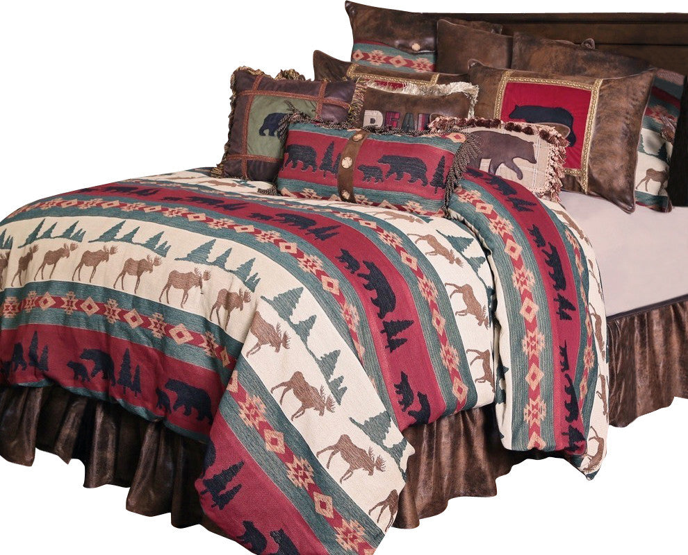 Takoma Wildlife Striped Bedding Set, King