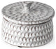 Petite Gray Ceramic Decorative Box