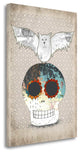 "Skull And Bat" By Sarah Ogren,Ready to Hang Giclee Print on Gallery Wrap Canvas