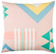 Surya Lina INA-006 20"x20" Pillow Kit, Emerald/Sky Blue/Mint/Pink/Cream
