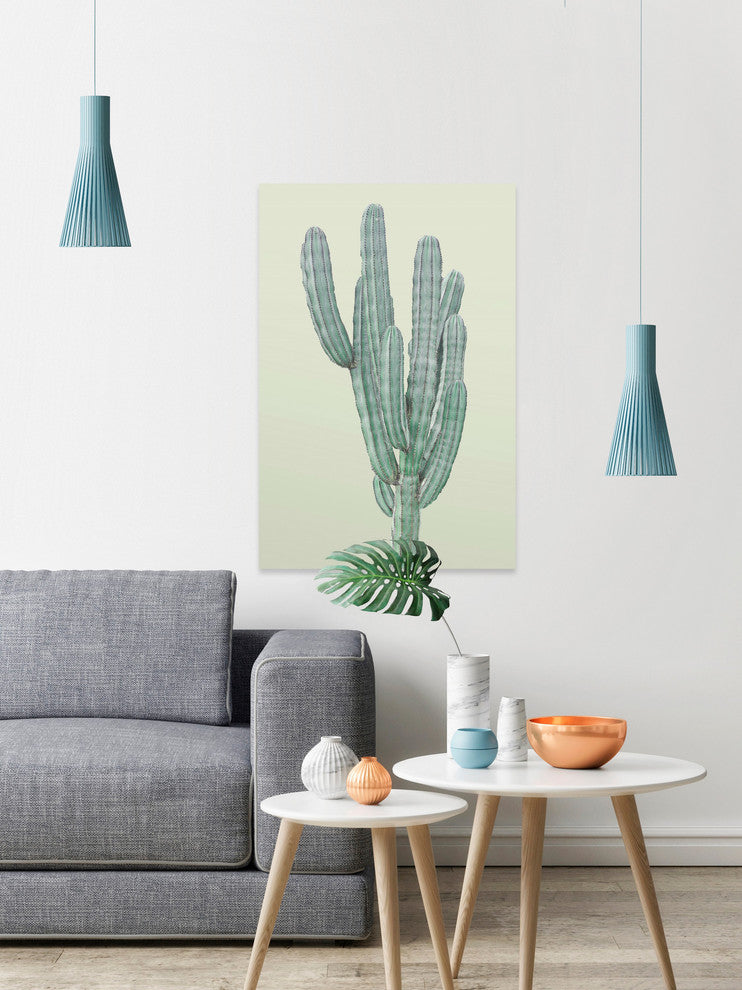 "Lone Cactus" Painting Print, Wrapped Canvas, 40"x60"