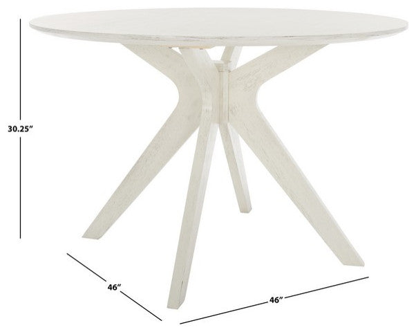 Safavieh Couture Carolee 46" Round Dining Table White Washed